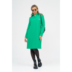 Платье женское 967 футер с лайкрой (последний размер) зеленый 46 Платье женское 967 футер с лайкрой (последний размер) зеленый 46