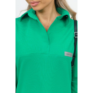 Платье женское 967 футер с лайкрой (последний размер) зеленый 46 Платье женское 967 футер с лайкрой (последний размер) зеленый 46