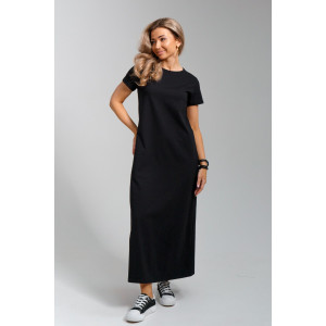 Платье женское 968 кулирка с лайкрой пенье (последний размер) черный 52 Платье женское 968 кулирка с лайкрой пенье (последний размер) черный 52