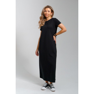 Платье женское 968 кулирка с лайкрой пенье (последний размер) черный 52 Платье женское 968 кулирка с лайкрой пенье (последний размер) черный 52