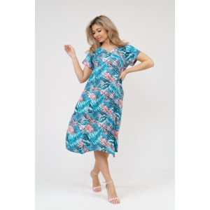 Платье женское 908 кулирка (последний размер) бирюза 50 Платье женское 908 кулирка (последний размер) бирюза 50