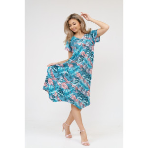 Платье женское 908 кулирка (последний размер) бирюза 50 Платье женское 908 кулирка (последний размер) бирюза 50