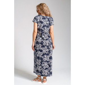 Платье женское 643 кулирка (последний размер) цветы т.синий 50 Платье женское 643 кулирка (последний размер) цветы т.синий 50