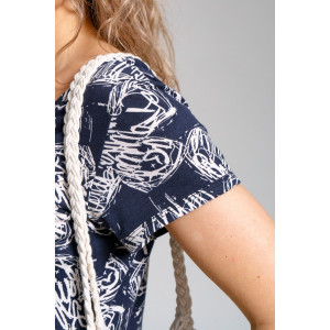 Платье женское 643 кулирка (последний размер) цветы т.синий 50 Платье женское 643 кулирка (последний размер) цветы т.синий 50