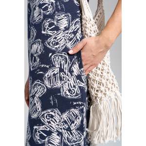 Платье женское 643 кулирка (последний размер) цветы т.синий 50 Платье женское 643 кулирка (последний размер) цветы т.синий 50