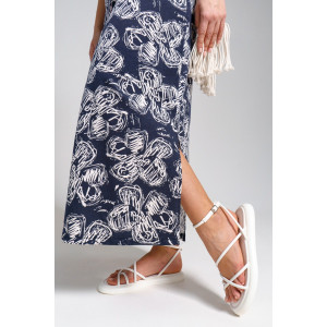 Платье женское 643 кулирка (последний размер) цветы т.синий 50 Платье женское 643 кулирка (последний размер) цветы т.синий 50