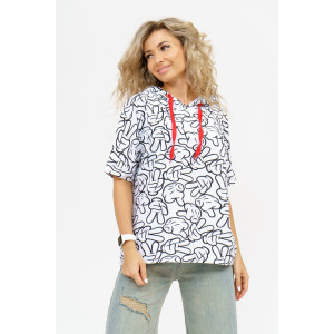 Футболка женская 940 кулирка с лайкрой пенье (последний размер) белый микки 52