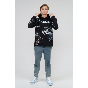 Худи мужское М48 футер с лайкрой (последний размер) черный 48