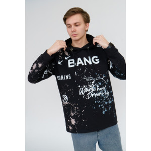 Худи мужское М48 футер с лайкрой (последний размер) черный 48