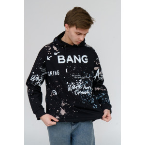 Худи мужское М48 футер с лайкрой (последний размер) черный 48