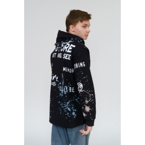 Худи мужское М48 футер с лайкрой (последний размер) черный 48