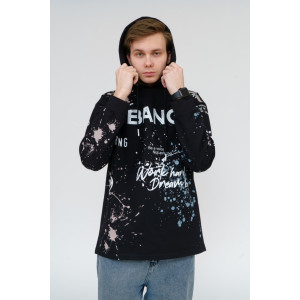 Худи мужское М48 футер с лайкрой (последний размер) черный 48