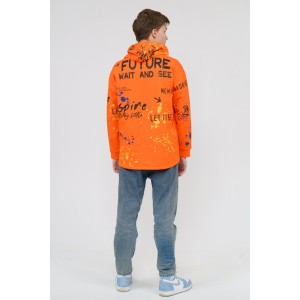 Худи мужское М48 футер с лайкрой (последний размер) оранжевый 48