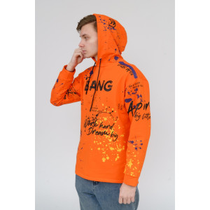 Худи мужское М48 футер с лайкрой (последний размер) оранжевый 48