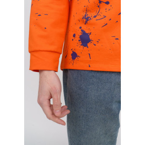 Худи мужское М48 футер с лайкрой (последний размер) оранжевый 48