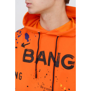 Худи мужское М48 футер с лайкрой (последний размер) оранжевый 48