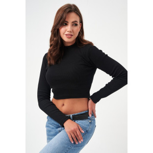 Водолазка женская №52719 кашкорсе (р-ры: 42-48) черный