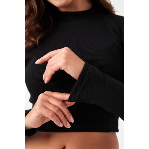 Водолазка женская №52719 кашкорсе (р-ры: 42-48) черный