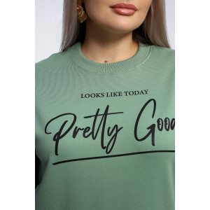 Толстовка женская №80048 футер 2-х нитка (р-ры: 44-62) фисташка Толстовка женская №80048 футер 2-х нитка (р-ры: 44-62) фисташка