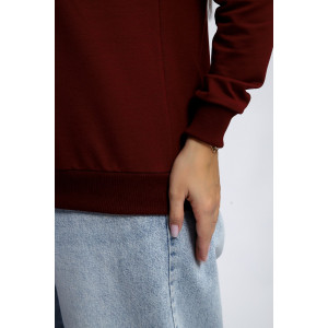 Толстовка женская №80048 футер 2-х нитка (р-ры: 44-62) бордовый