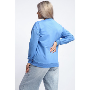 Толстовка женская №80048 футер 2-х нитка (р-ры: 44-62) голубой Толстовка женская №80048 футер 2-х нитка (р-ры: 44-62) голубой