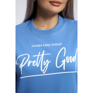 Толстовка женская №80048 футер 2-х нитка (р-ры: 44-62) голубой Толстовка женская №80048 футер 2-х нитка (р-ры: 44-62) голубой