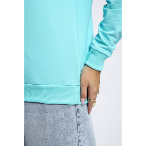 Толстовка женская №80048 футер 2-х нитка (р-ры: 44-62) ментол Толстовка женская №80048 футер 2-х нитка (р-ры: 44-62) ментол
