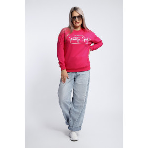 Толстовка женская №80048 футер 2-х нитка (р-ры: 44-62) фуксия Толстовка женская №80048 футер 2-х нитка (р-ры: 44-62) фуксия