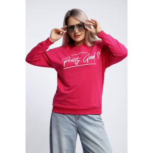 Толстовка женская №80048 футер 2-х нитка (р-ры: 44-62) фуксия Толстовка женская №80048 футер 2-х нитка (р-ры: 44-62) фуксия