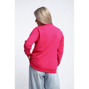 Толстовка женская №80048 футер 2-х нитка (р-ры: 44-62) фуксия Толстовка женская №80048 футер 2-х нитка (р-ры: 44-62) фуксия