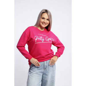 Толстовка женская №80048 футер 2-х нитка (р-ры: 44-62) фуксия Толстовка женская №80048 футер 2-х нитка (р-ры: 44-62) фуксия