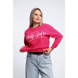 Толстовка женская №80048 футер 2-х нитка (р-ры: 44-62) фуксия Толстовка женская №80048 футер 2-х нитка (р-ры: 44-62) фуксия