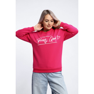 Толстовка женская №80048 футер 2-х нитка (р-ры: 44-62) фуксия Толстовка женская №80048 футер 2-х нитка (р-ры: 44-62) фуксия