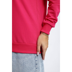 Толстовка женская №80048 футер 2-х нитка (р-ры: 44-62) фуксия Толстовка женская №80048 футер 2-х нитка (р-ры: 44-62) фуксия