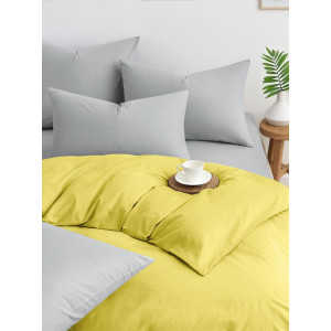 Постельное белье перкаль "Серо-желтый"