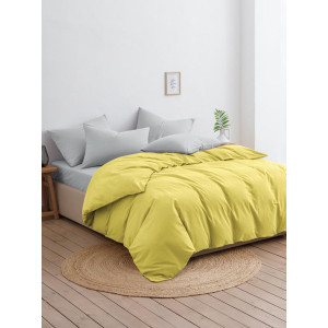 Постельное белье перкаль "Серо-желтый"