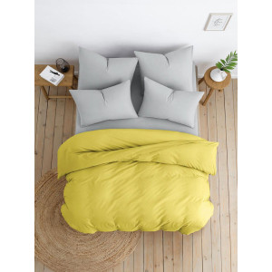 Постельное белье перкаль "Серо-желтый"