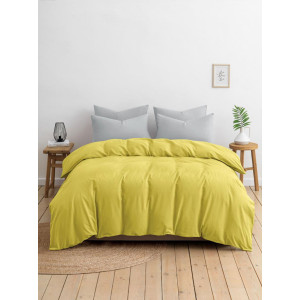 Постельное белье перкаль "Серо-желтый"