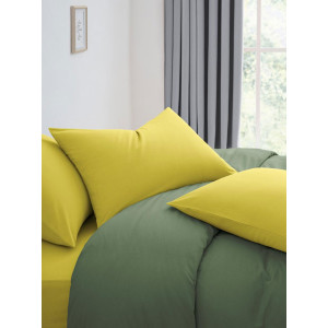 Постельное белье перкаль "Зелено-желтый"
