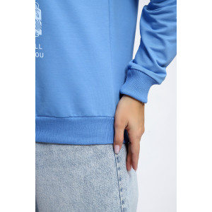 Толстовка женская №80047 футер 2-х нитка (р-ры: 44-62) голубой Толстовка женская №80047 футер 2-х нитка (р-ры: 44-62) голубой