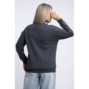 Толстовка женская №80047 футер 2-х нитка (р-ры: 44-62) темно-серый Толстовка женская №80047 футер 2-х нитка (р-ры: 44-62) темно-серый