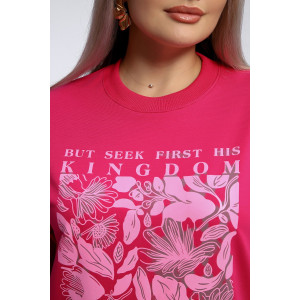 Толстовка женская №80047 футер 2-х нитка (р-ры: 44-62) фуксия Толстовка женская №80047 футер 2-х нитка (р-ры: 44-62) фуксия