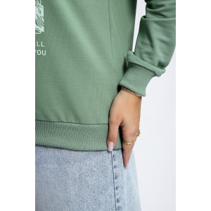 Толстовка женская №80047 футер 2-х нитка (р-ры: 44-62) фисташка Толстовка женская №80047 футер 2-х нитка (р-ры: 44-62) фисташка