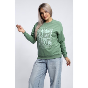 Толстовка женская №80047 футер 2-х нитка (р-ры: 44-62) фисташка Толстовка женская №80047 футер 2-х нитка (р-ры: 44-62) фисташка