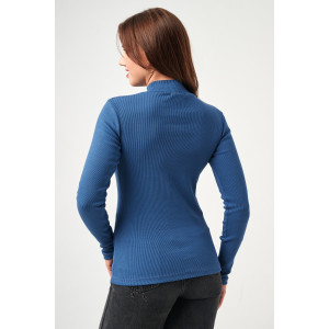 Водолазка женская №52713 кашкорсе (р-ры: 42-56) деним