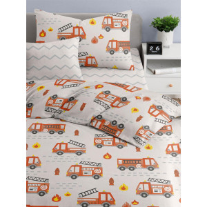 Детское постельное белье бязь "Пожарники"