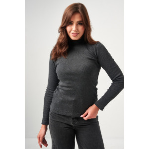 Водолазка женская №52713 кашкорсе (р-ры: 42-56) темно-серый