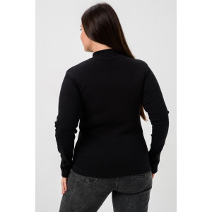 Водолазка женская №52713 кашкорсе (р-ры: 42-56) черный