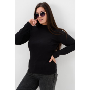 Водолазка женская №52713 кашкорсе (р-ры: 42-56) черный