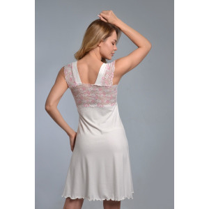 Сорочка женская "Милана" вискоза (р-ры: 42-56) молочный-розовый Сорочка женская "Милана" вискоза (р-ры: 42-56) молочный-розовый